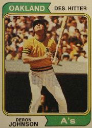 1974 Topps Baseball Cards      312     Deron Johnson
